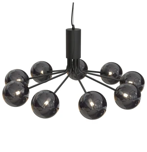 Valaisin Grönlund GLASGOW 9 riippuvalaisin, savulasi/musta kuva