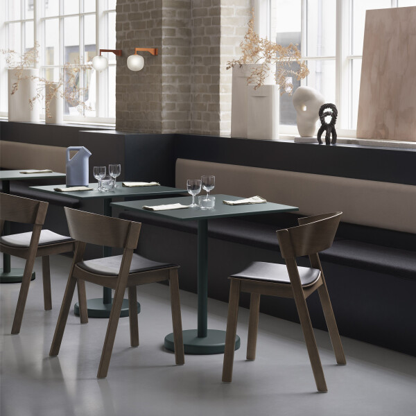 muuto cover side chair stained dark brown refine leather black lifestyle image