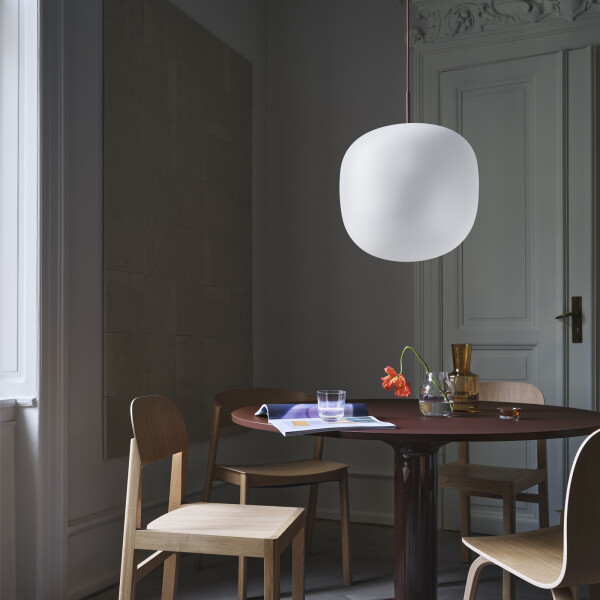 muuto rime pendant 45 deep red lifestyle image