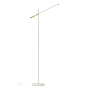 Valaisin Grönlund PIANO lattiavalaisin, valkoinen/messinki kuva