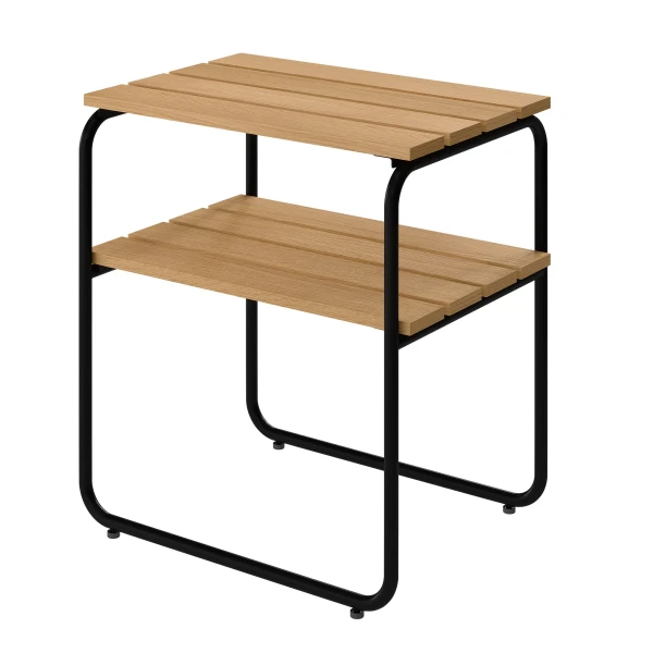 side table oak black image