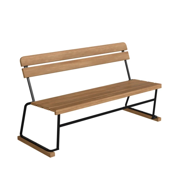 sofa 3 teak black kuva