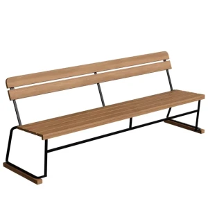 Grythyttan Stålmöbler SOFFA 5, obehandlad teak/svart image