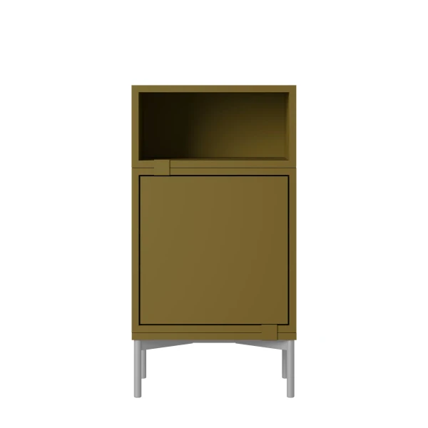 stacked storage system bedside table config 2 brown green muuto image