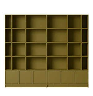 Muuto STACKED STORAGE SYSTEM bokhylla, config. 1, brown green image