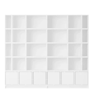 Muuto STACKED STORAGE SYSTEM bokhylla, config. 1, vit image