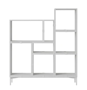 Muuto STACKED STORAGE SYSTEM bokhylla, config. 5, grå image