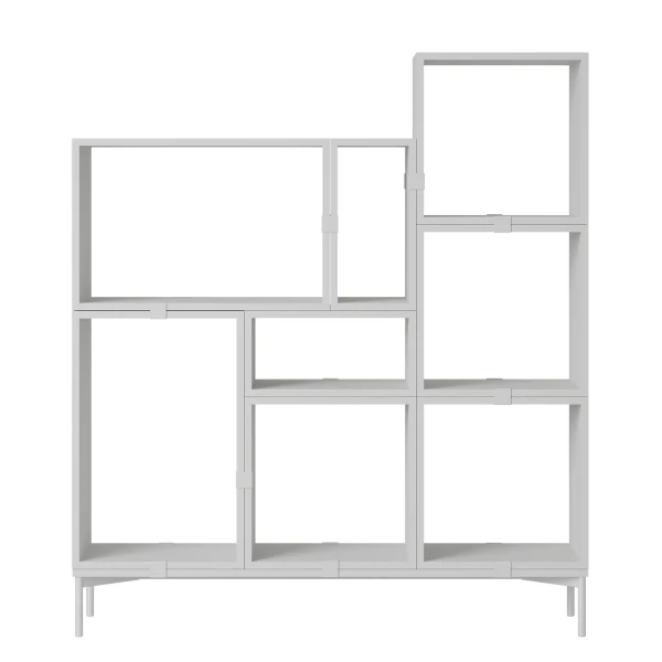 stacked storage system bookcase config 5 grey muuto image