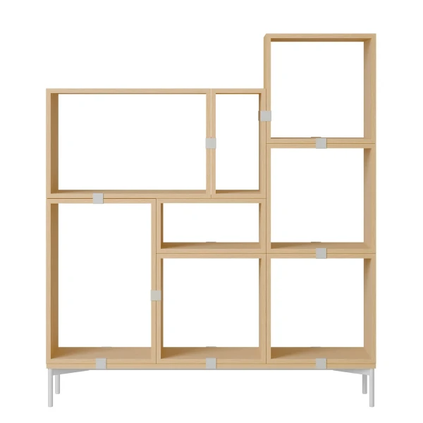 stacked storage system bookcase config 5 oak muuto image
