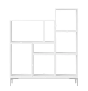 Muuto STACKED STORAGE SYSTEM bokhylla, config. 5, vit image