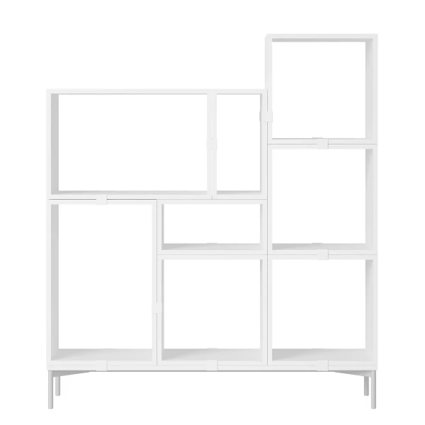 stacked storage system bookcase config 5 white muuto image