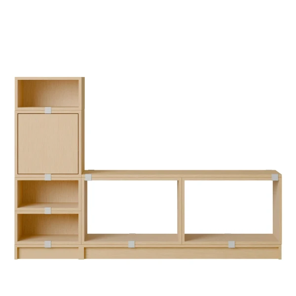 stacked storage system hallway config 1 oak muuto kuva