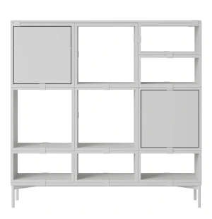 Muuto STACKED STORAGE SYSTEM hallförvaring, config. 3, grå image