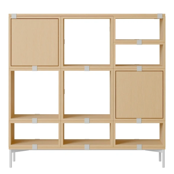 stacked storage system hallway config 3 oak muuto kuva