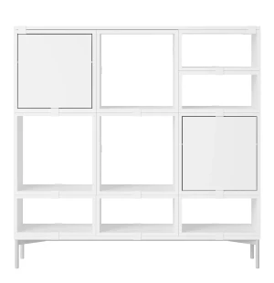 Muuto STACKED STORAGE SYSTEM hallförvaring, config. 3, vit image