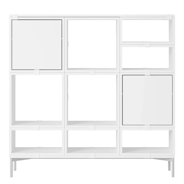 stacked storage system hallway config 3 white muuto kuva
