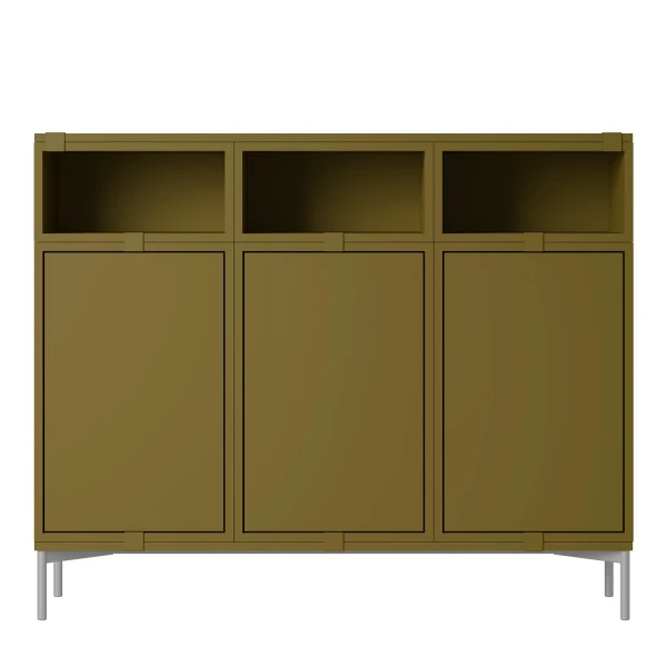 stacked storage system sideboard config 3 brown green muuto hi res 150 image
