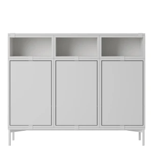 Muuto STACKED STORAGE SYSTEM skänk, config. 3, grå image