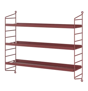 String POCKET metallihylly, oxtorgsröd kuva