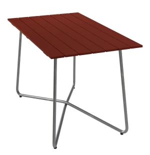 Grythyttan Stålmöbler PÖYTÄ B25A 120, tummanpunainen/kuumasinkitty kuva