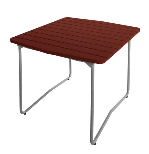 Grythyttan Stålmöbler PÖYTÄ B31 84, tummanpunainen/kuumasinkitty kuva